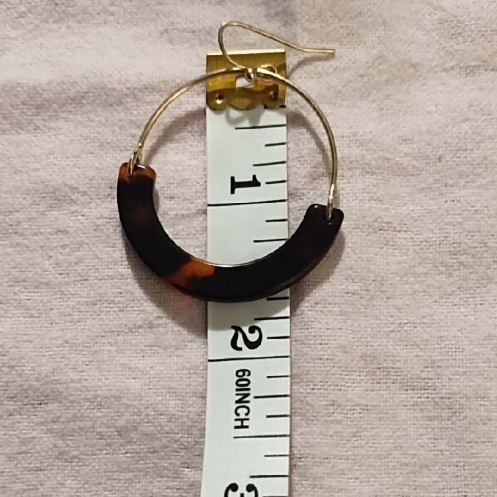 🇺🇸 Clearance 🇺🇸Tortoise Shell Half Circle Acetate Hoop Earrings